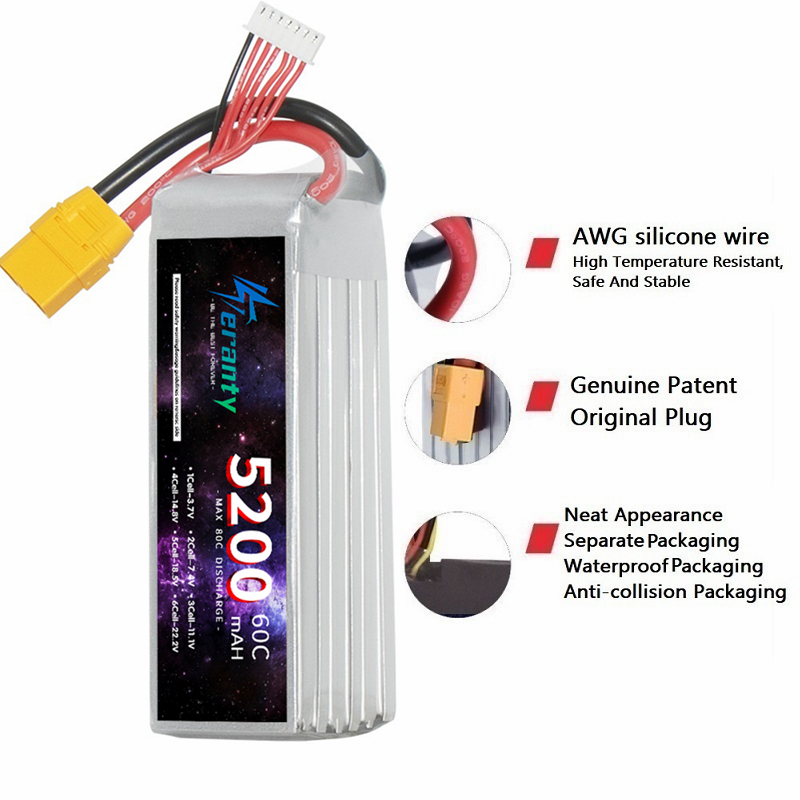 TERANTY-Batterie Lipo 6S, 5200 - Rc Helicopter Battery avis et prix
